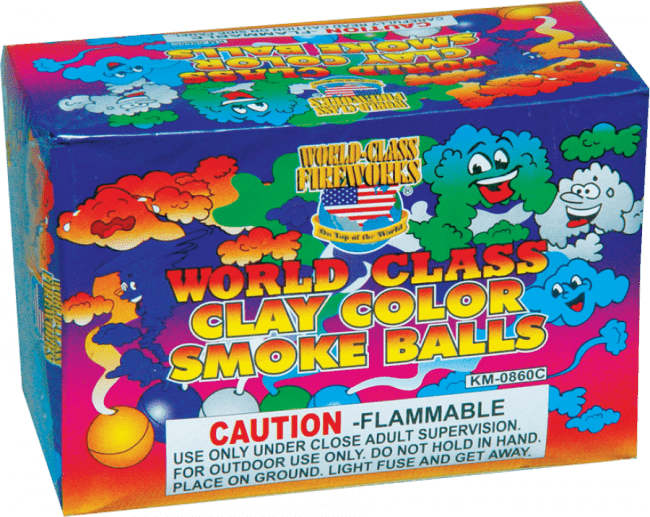 5 Color Assorted Clay Smoke Balls